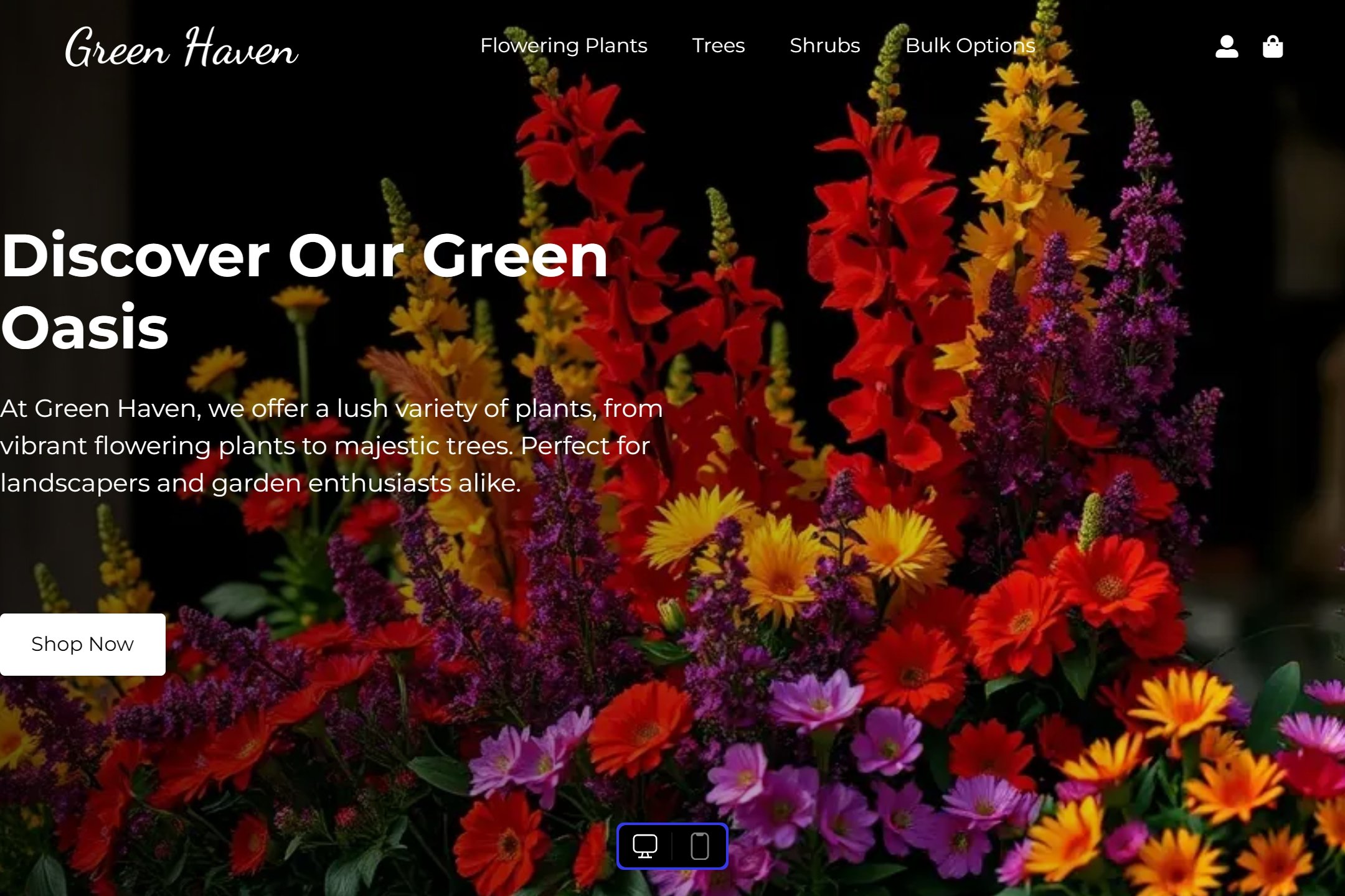 Wholesale plant nursery website template