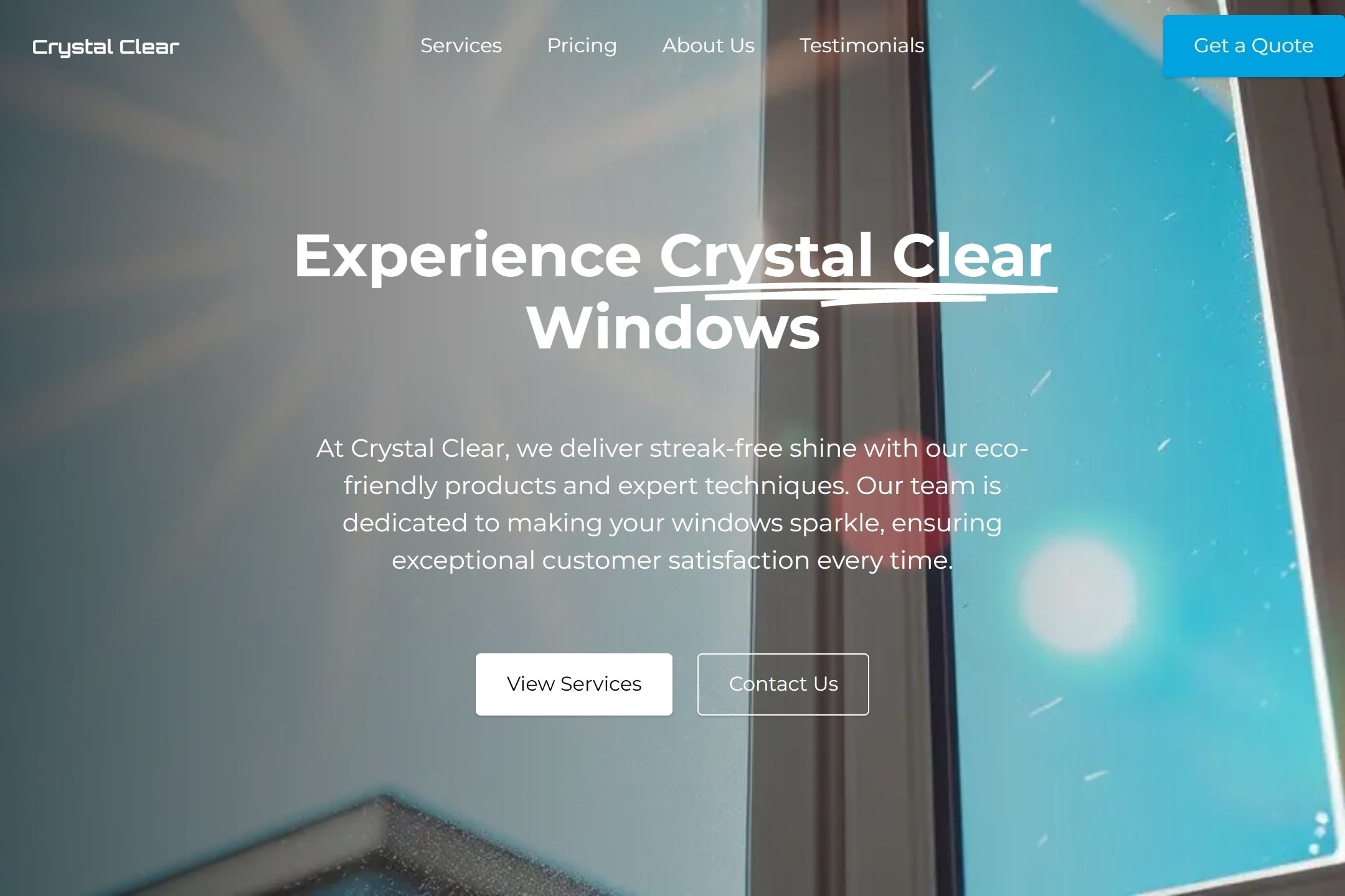 Window cleaning service website template
