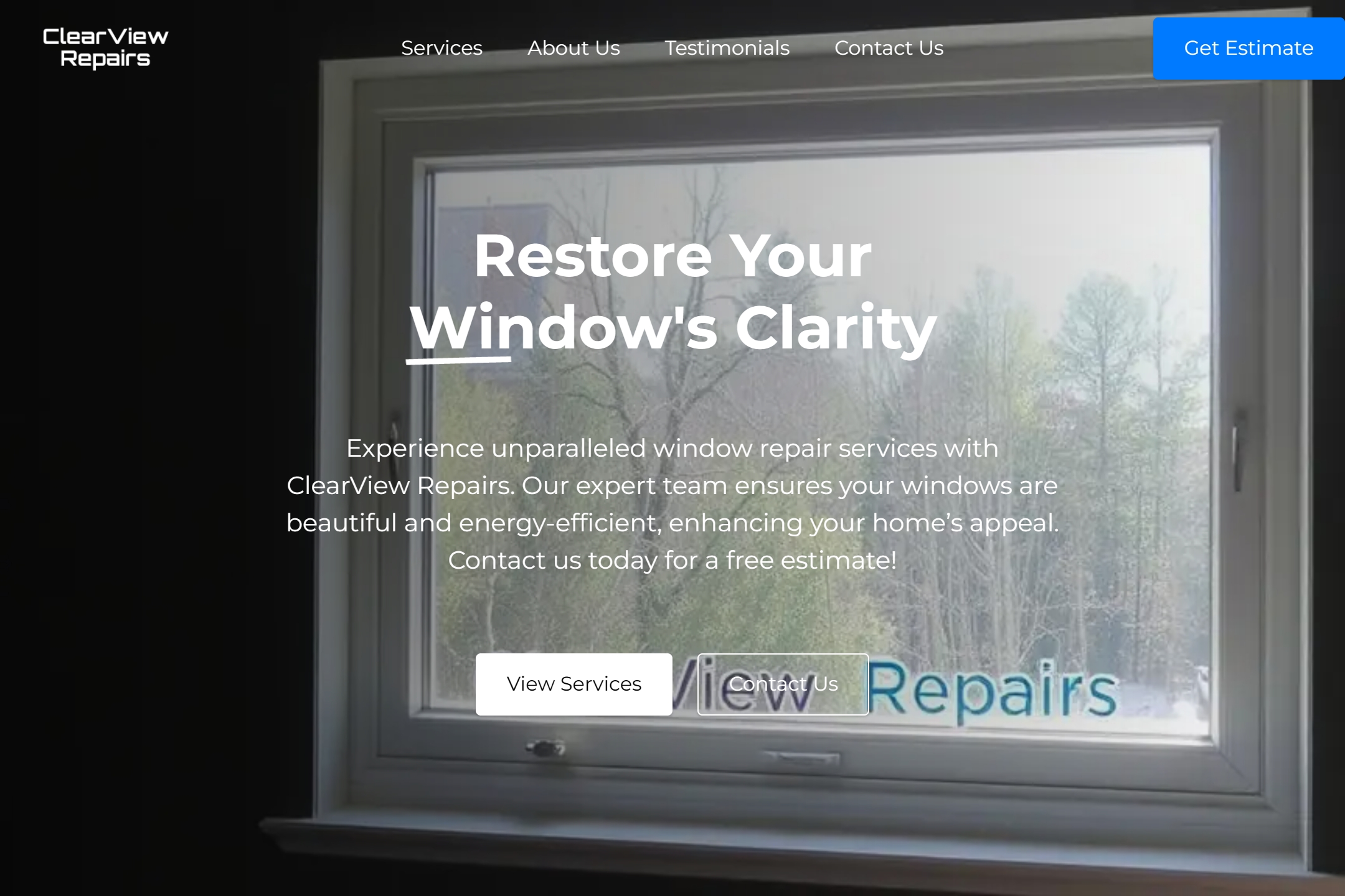 Window repair service website template