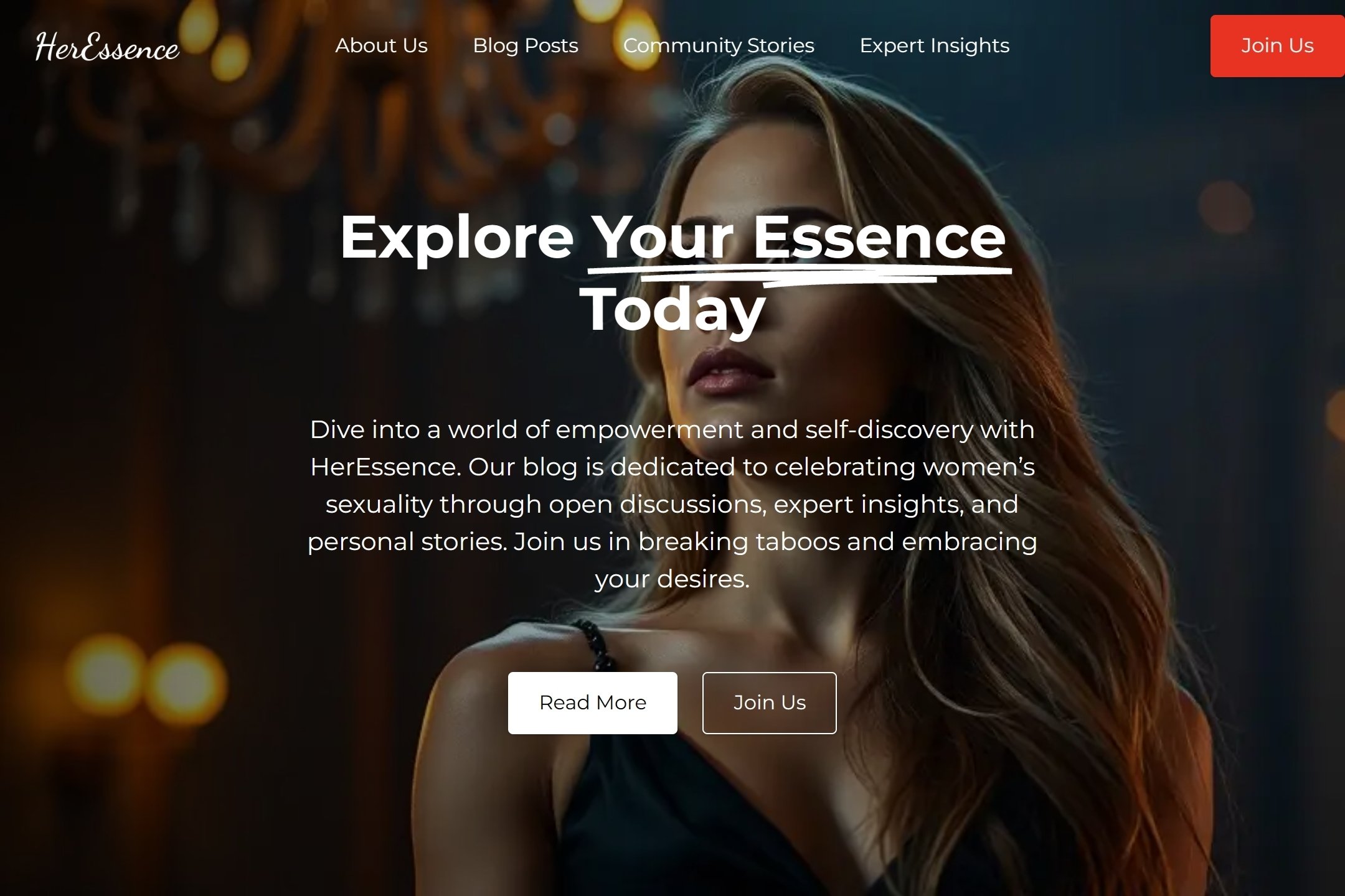 Women’s sexuality blog website template