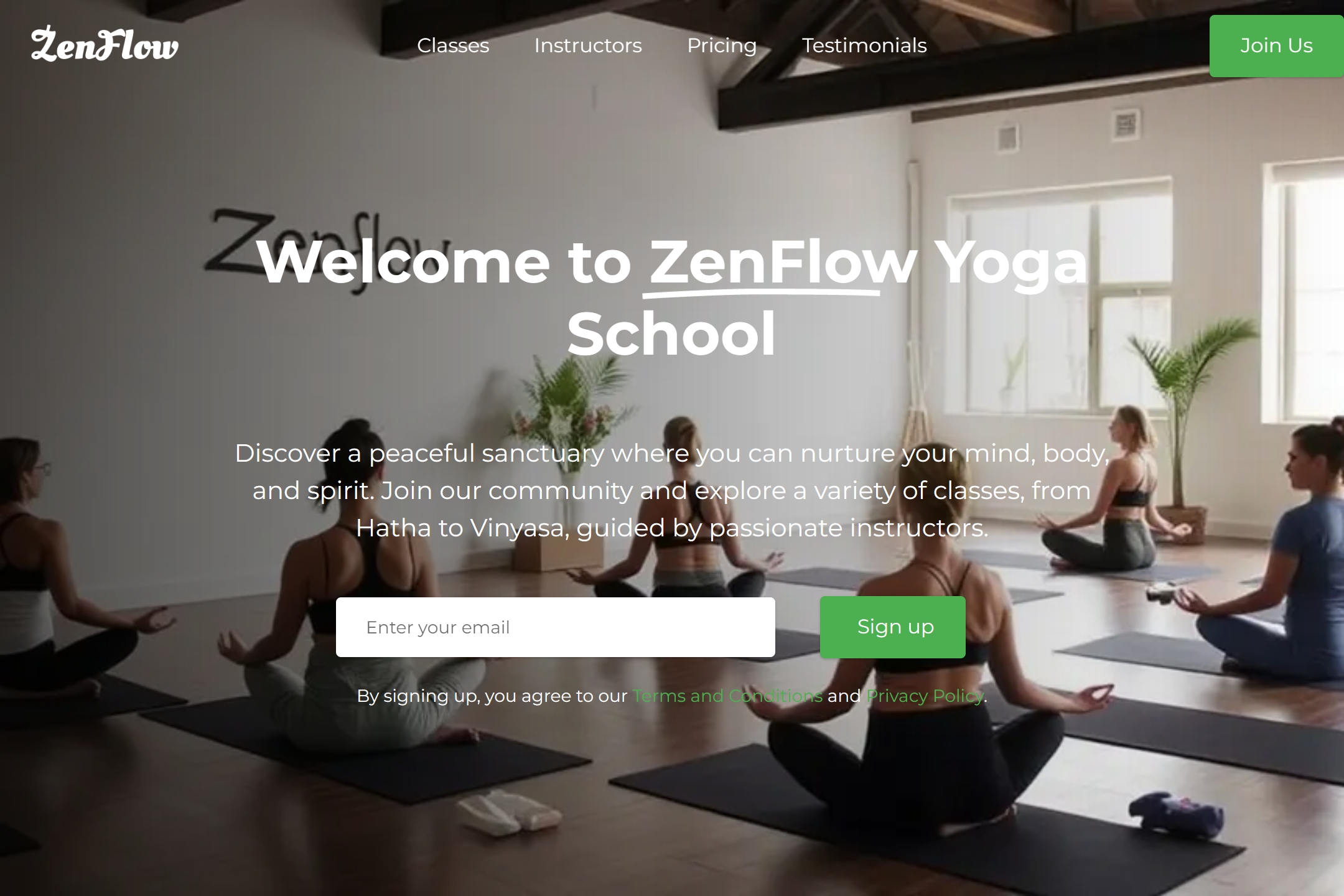 Yoga school website template
