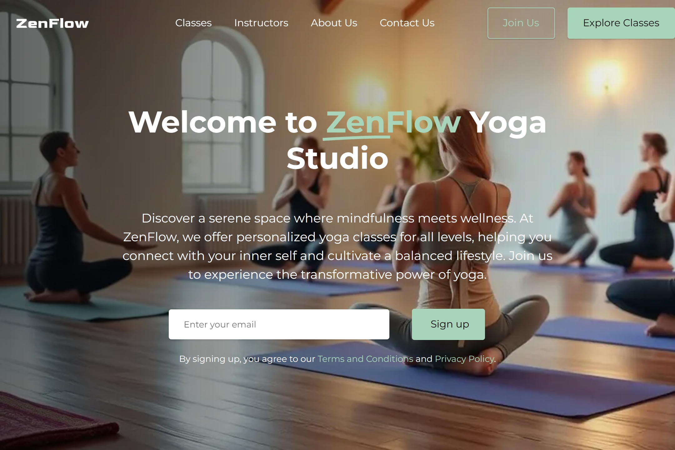 Yoga teacher website template