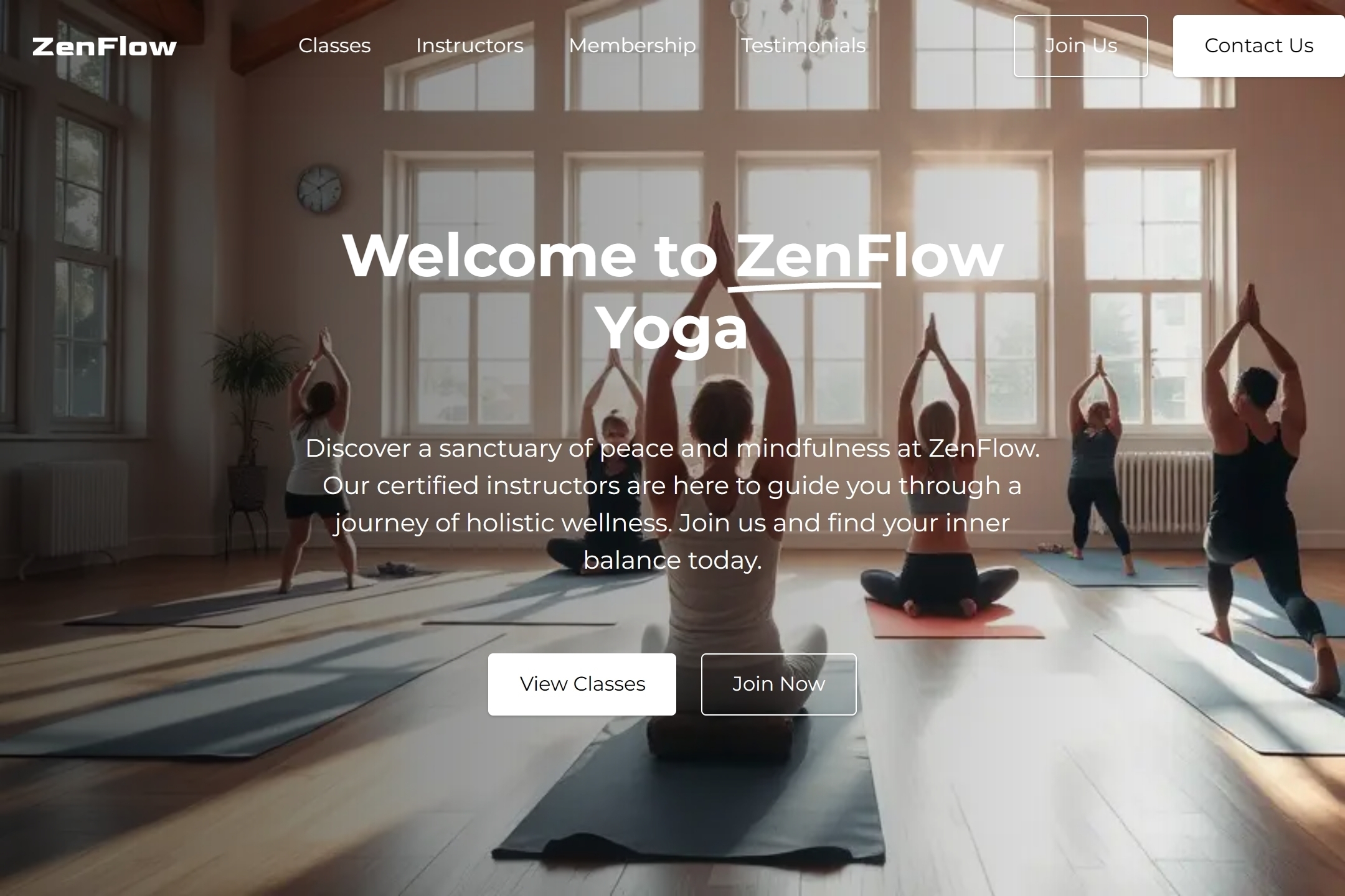 Yoga website template