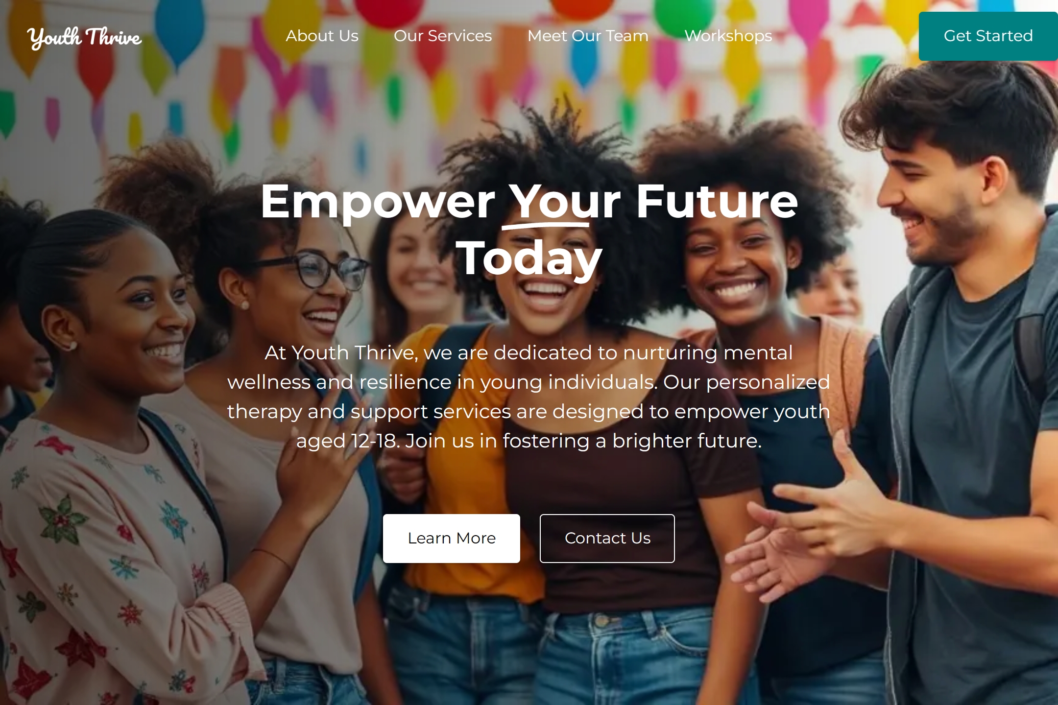 Youth counseling center website template