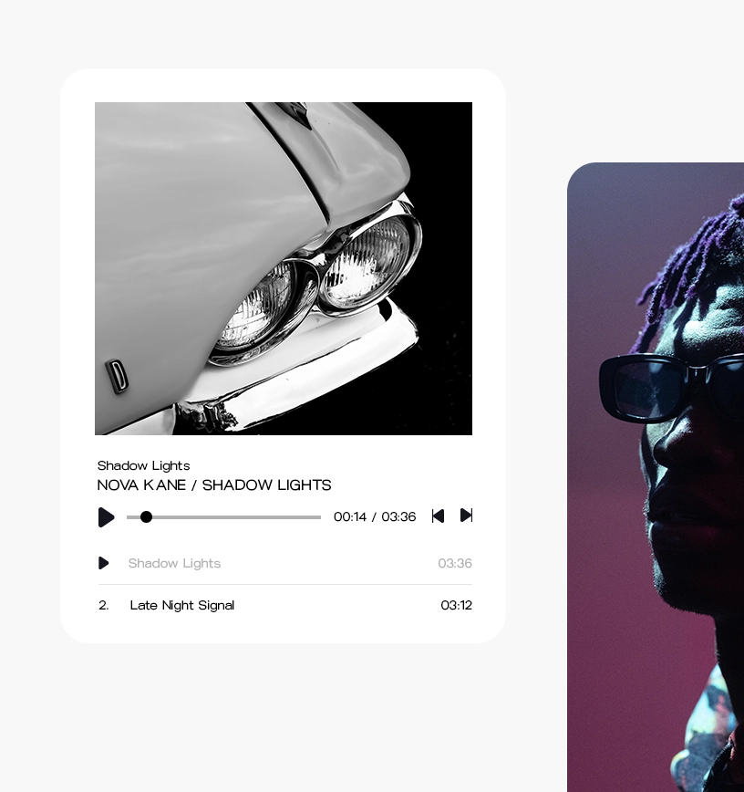 Built-in music player.