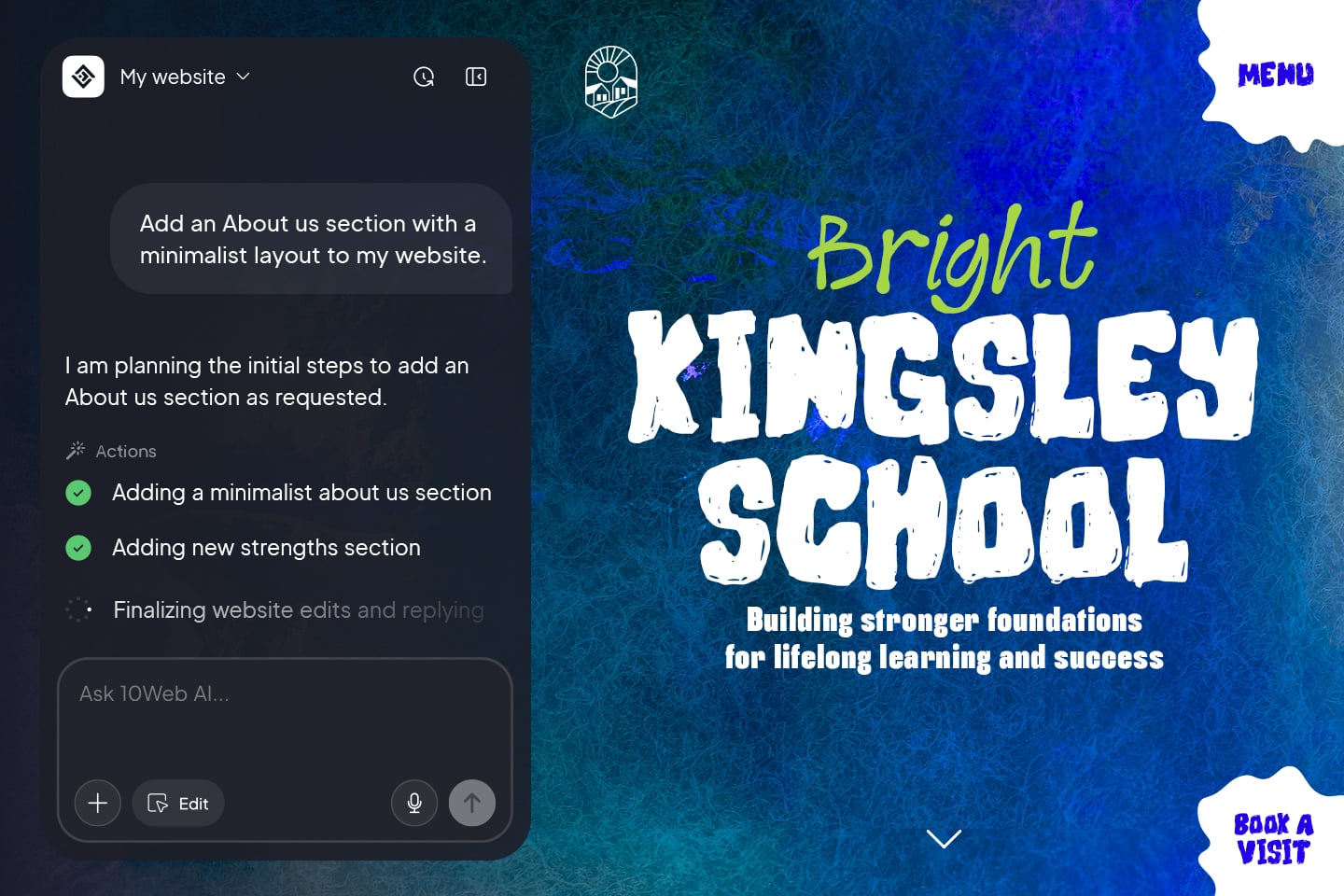 Educational website builder hero image