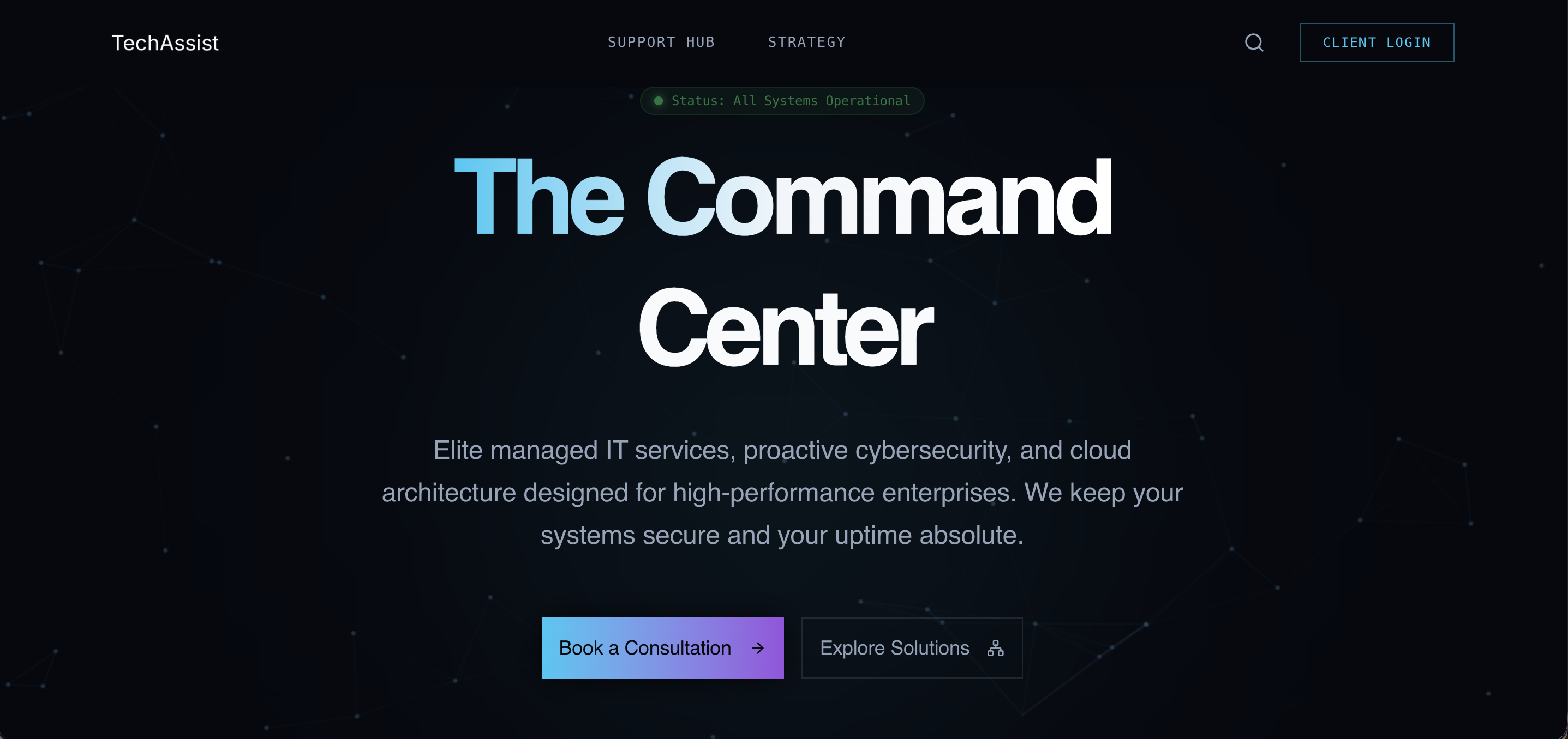 Managed service provider website template.