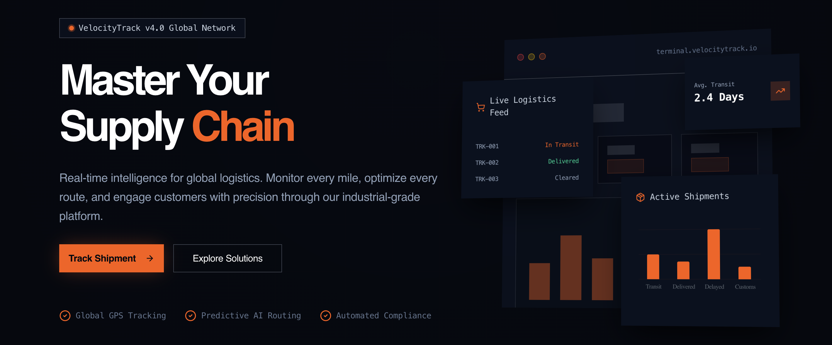 Logistics company website template.