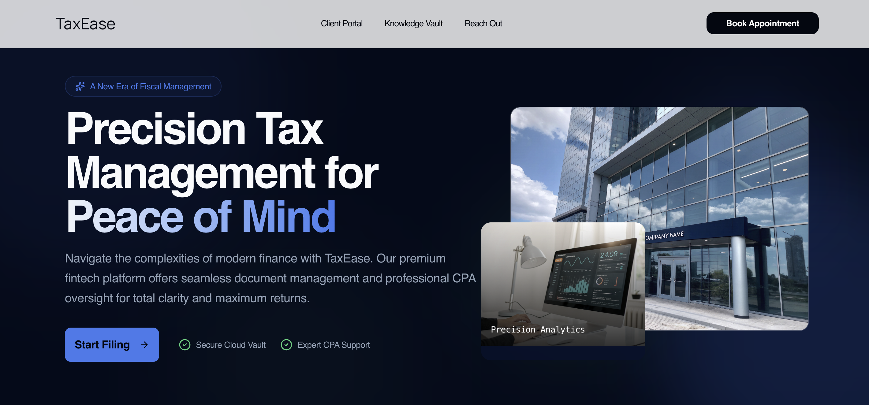 Tax service website template.