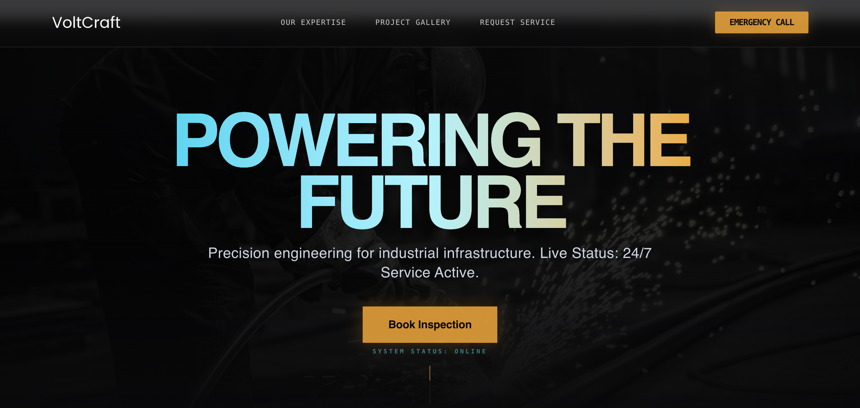 Electrical contractor website template.