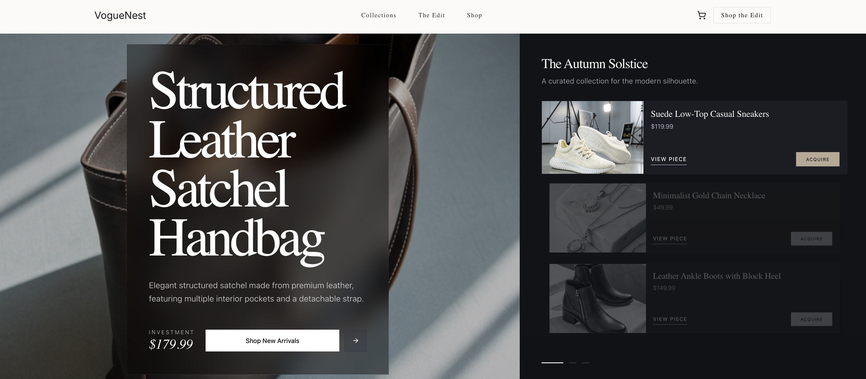 Fashion design website template.