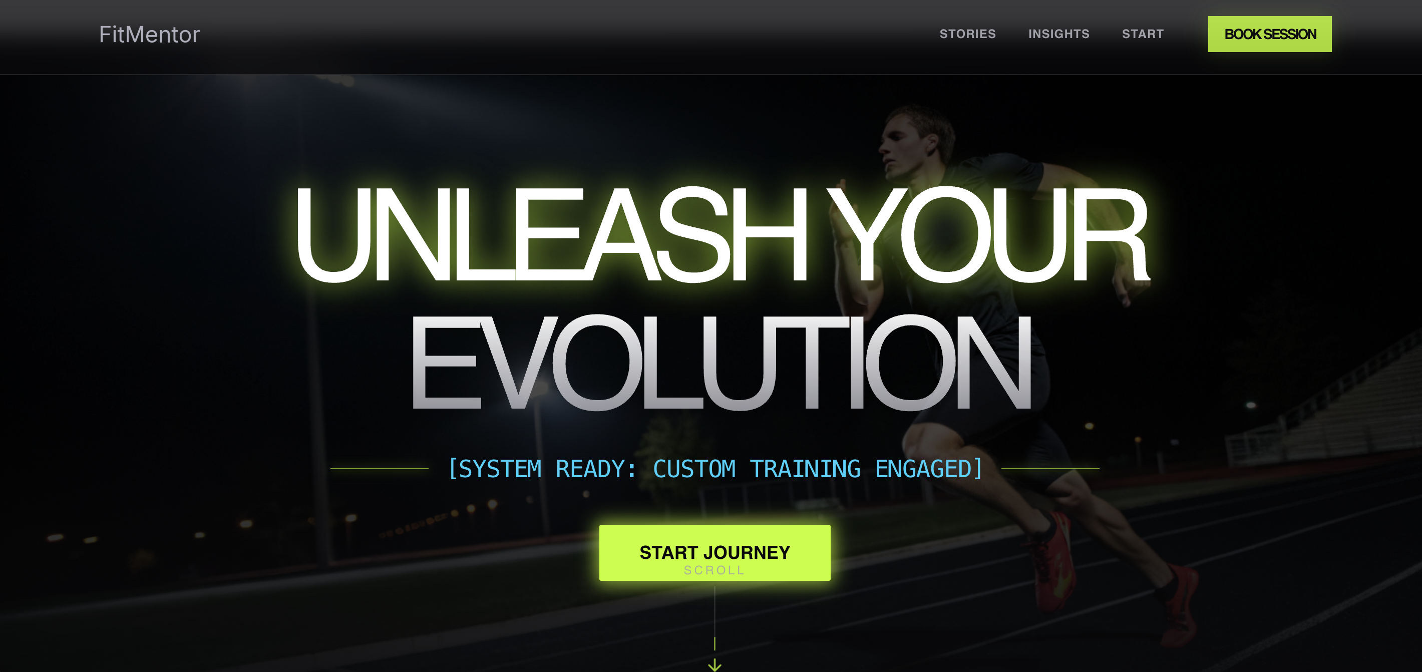 Personal trainer website template.
