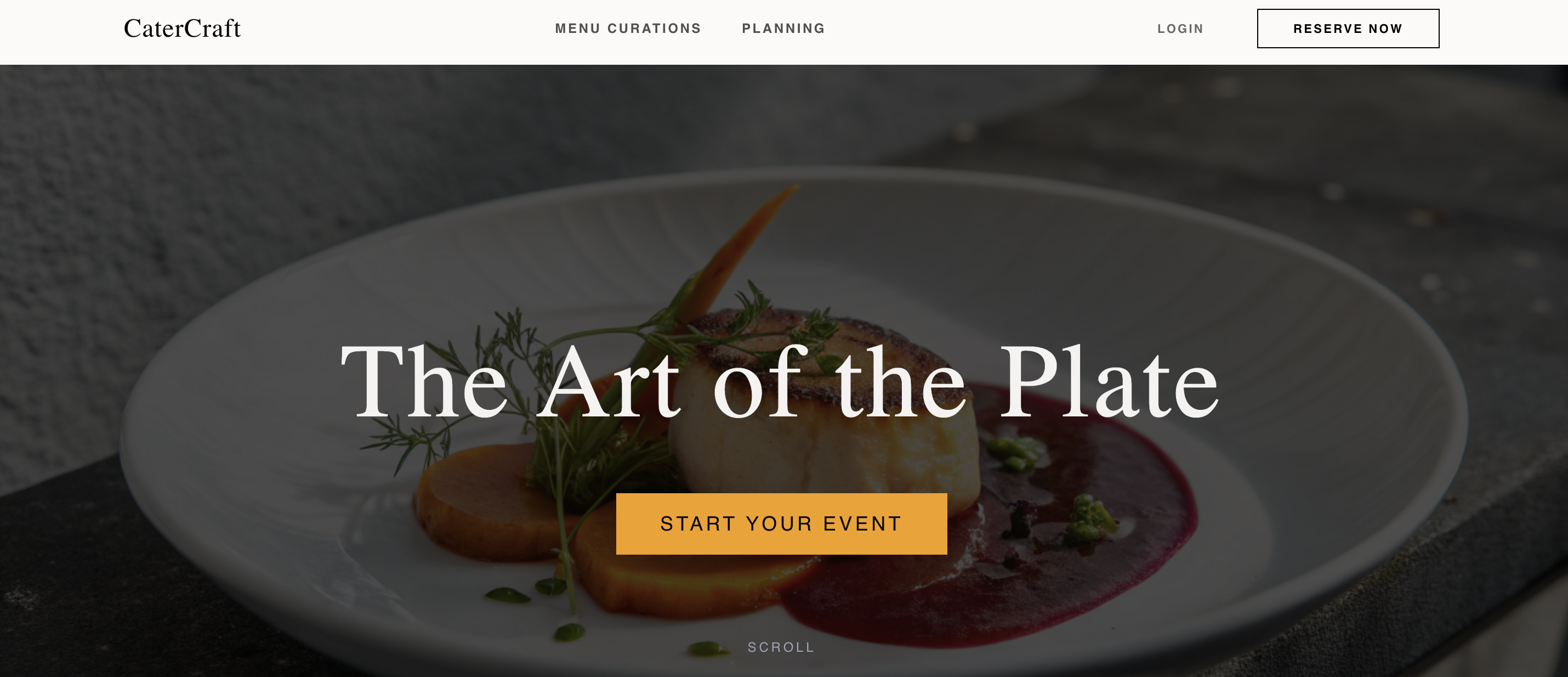 Catering website template.