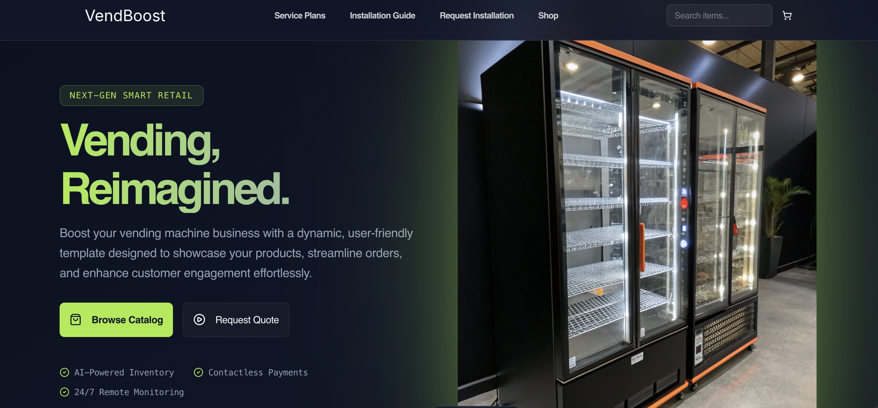 Vending machine supplier