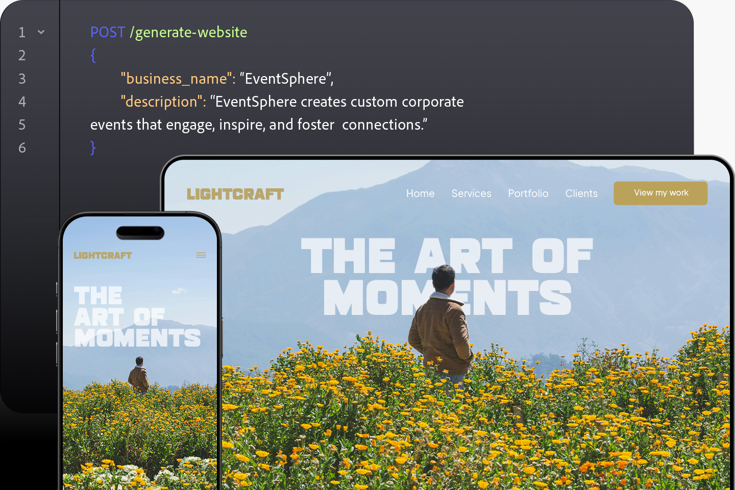website builder feature