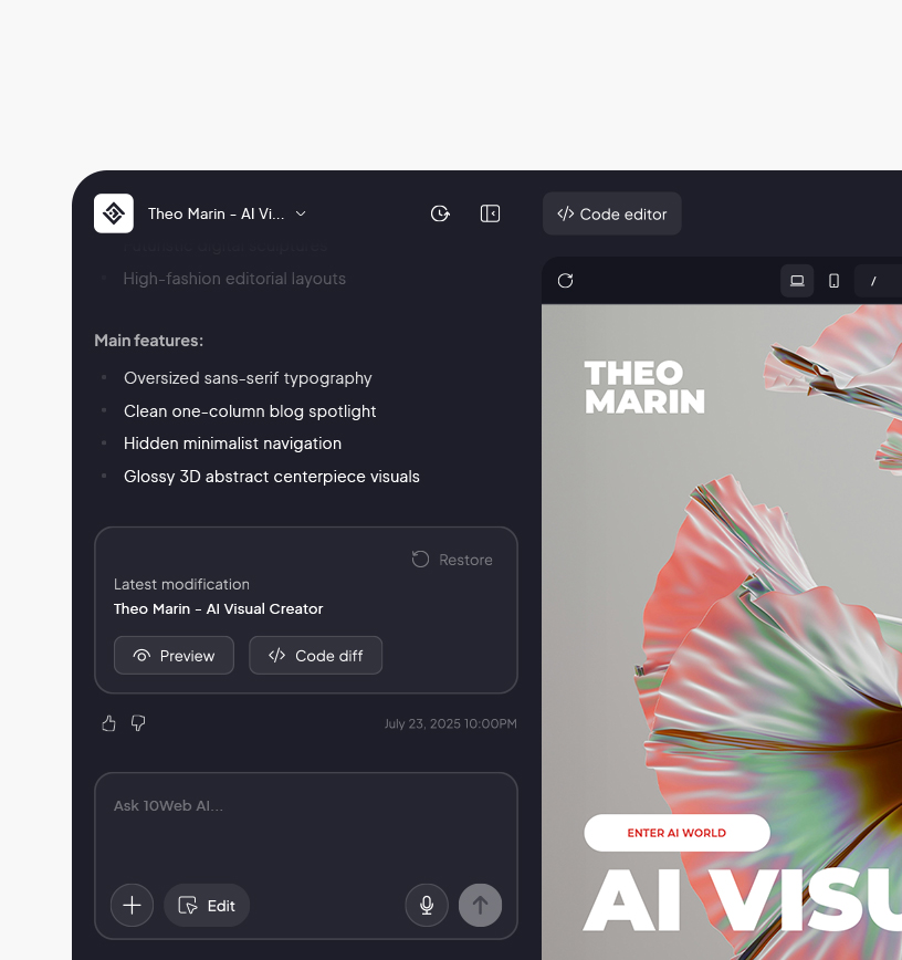 AI vibe builder.