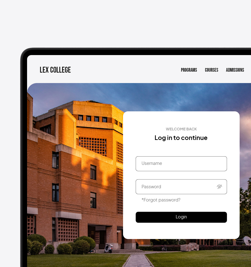 Built-in learning management.