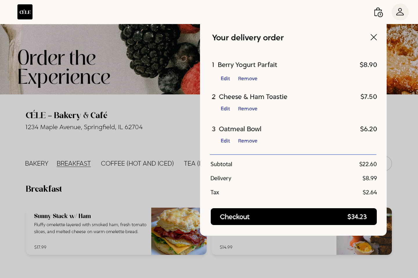 Accept orders directly from website