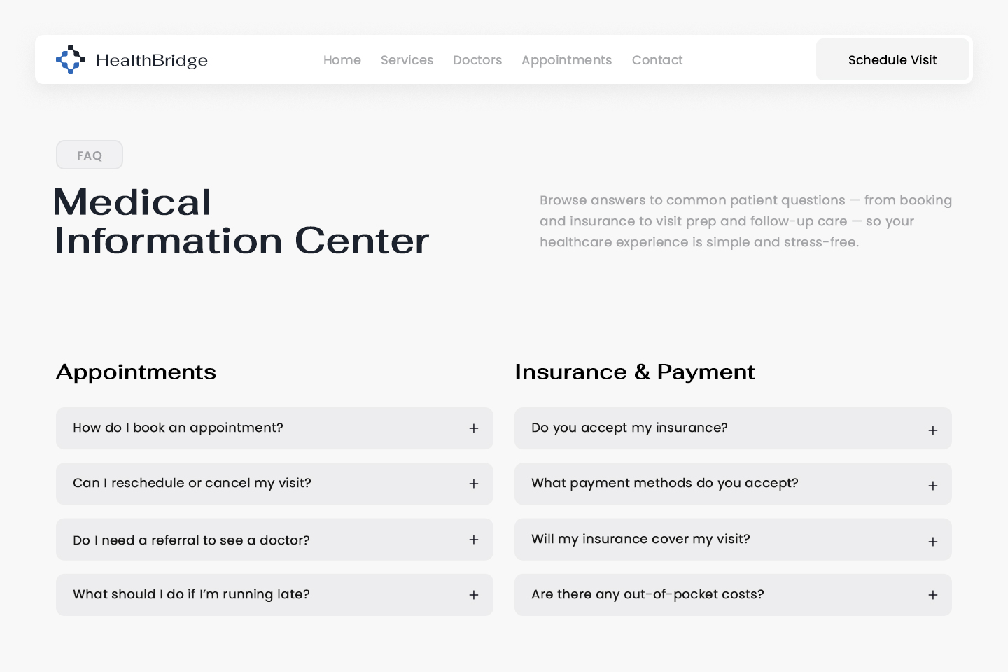 Answer common patient questions