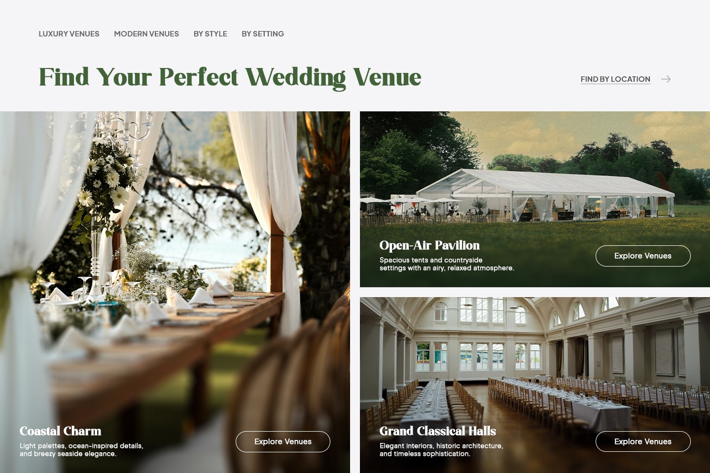 Venue showcase and details 