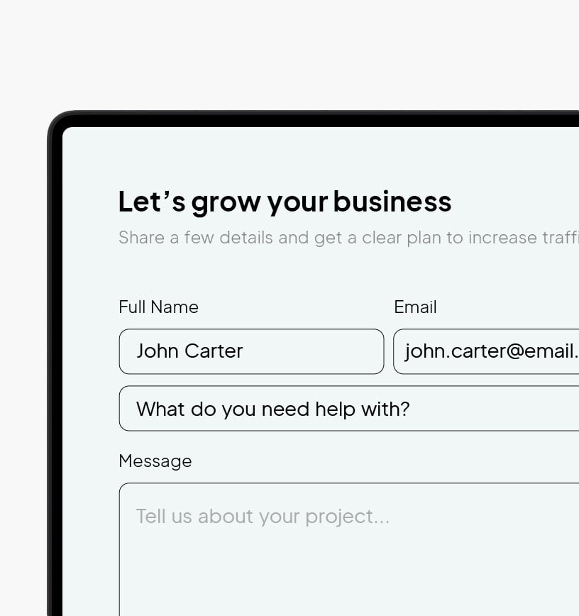 Get leads through forms and contact pages.