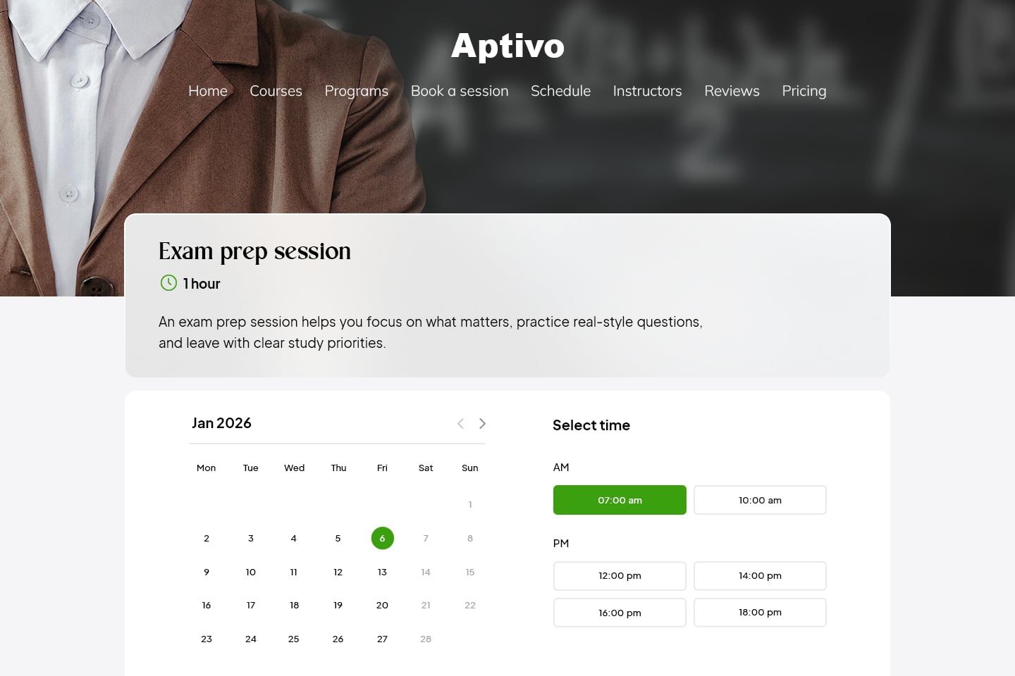 Online scheduling and booking