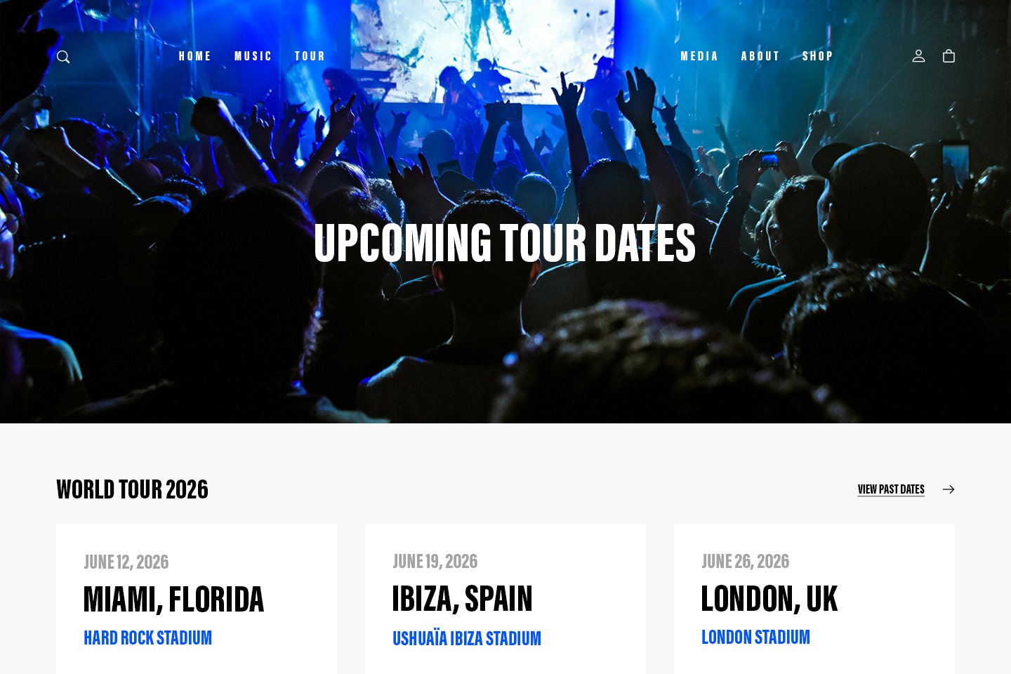 Promote upcoming shows and events