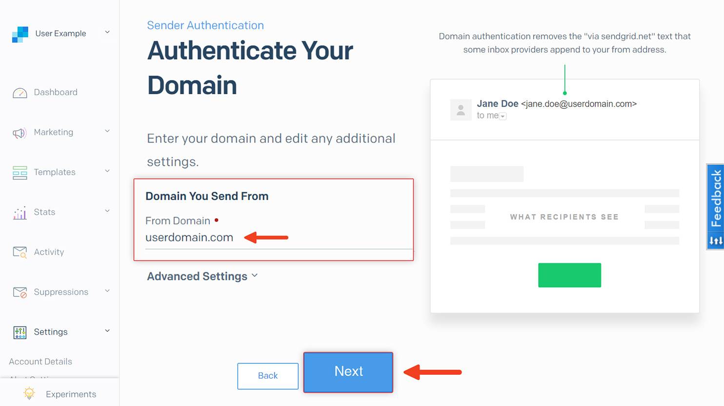 authenticate domain 
