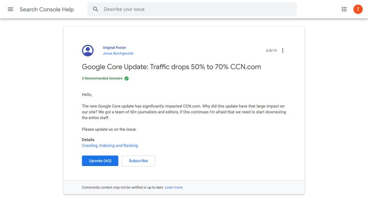 ccn.com on google webmasters on how 