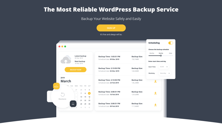 10Web Backup Service