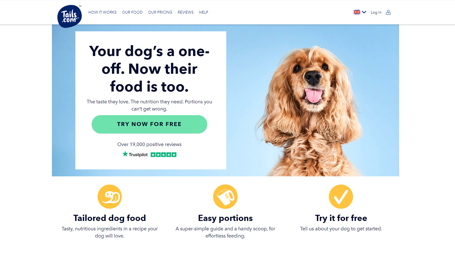 Tails landing page 