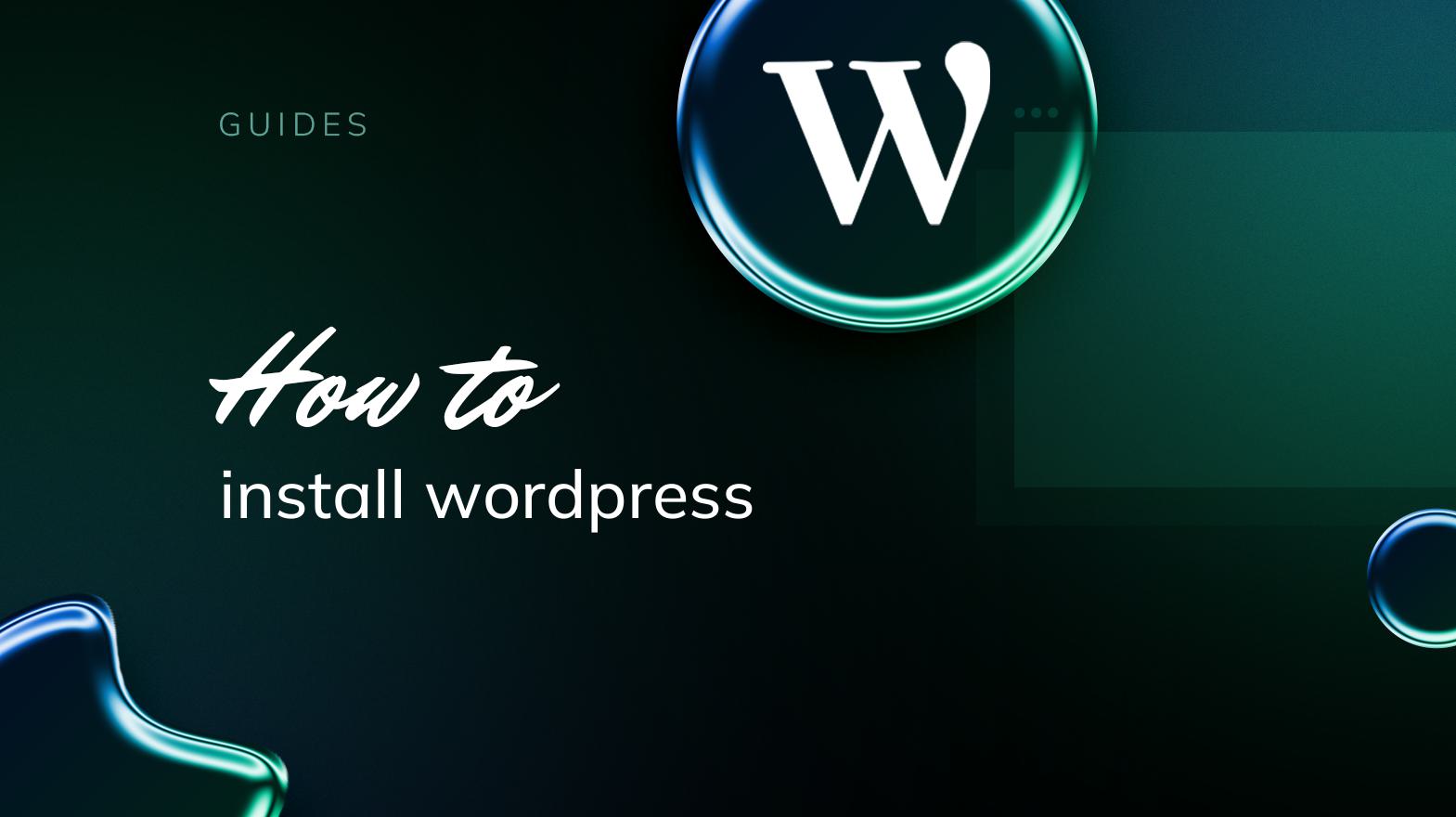 How to install WordPress