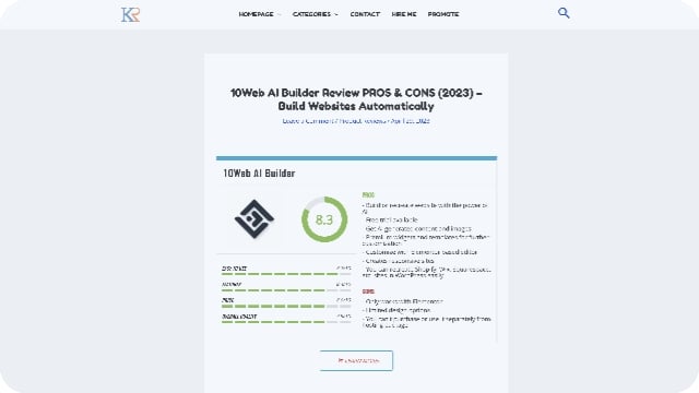 10Web AI Builder Review PROS & CONS (2023) – Build Websites Automatically