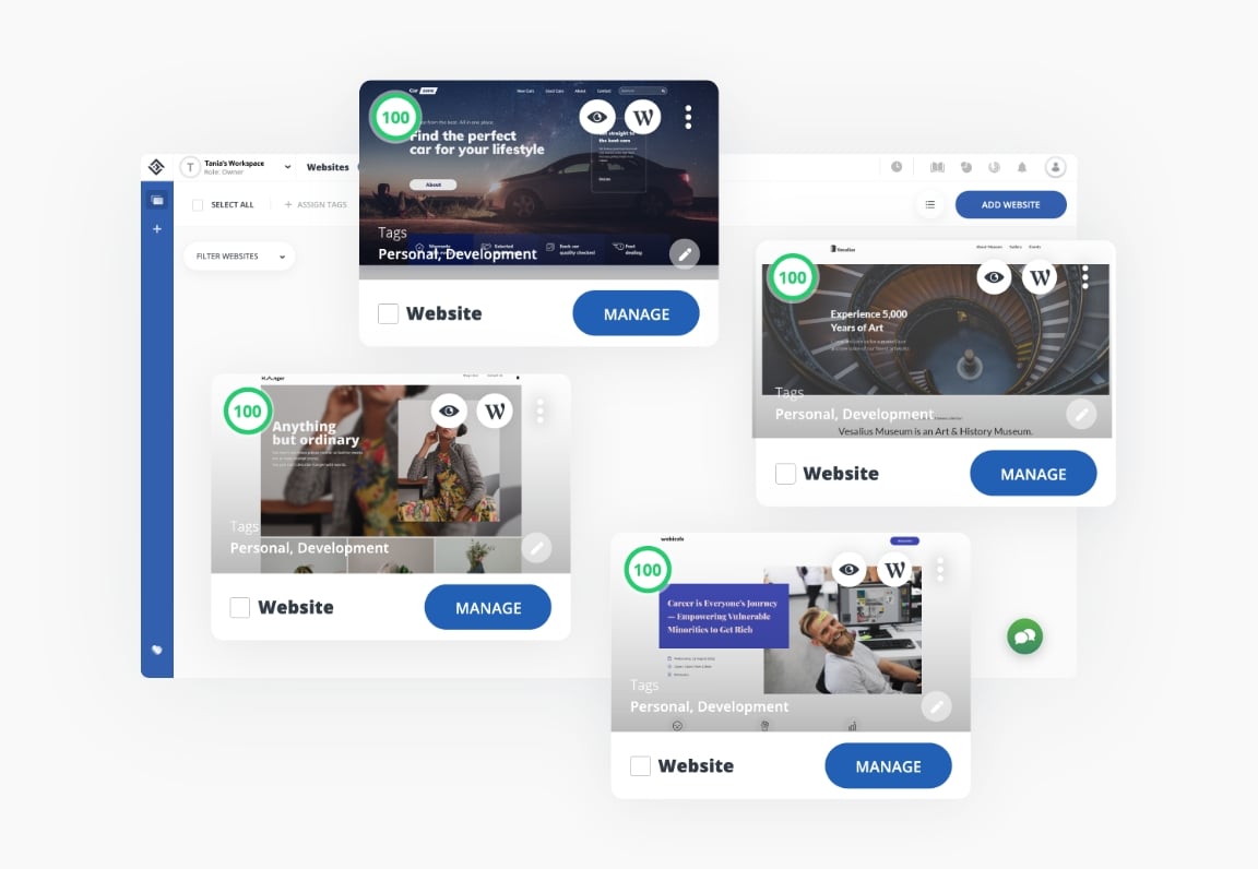 Manage Multiple Websites Simultaneously