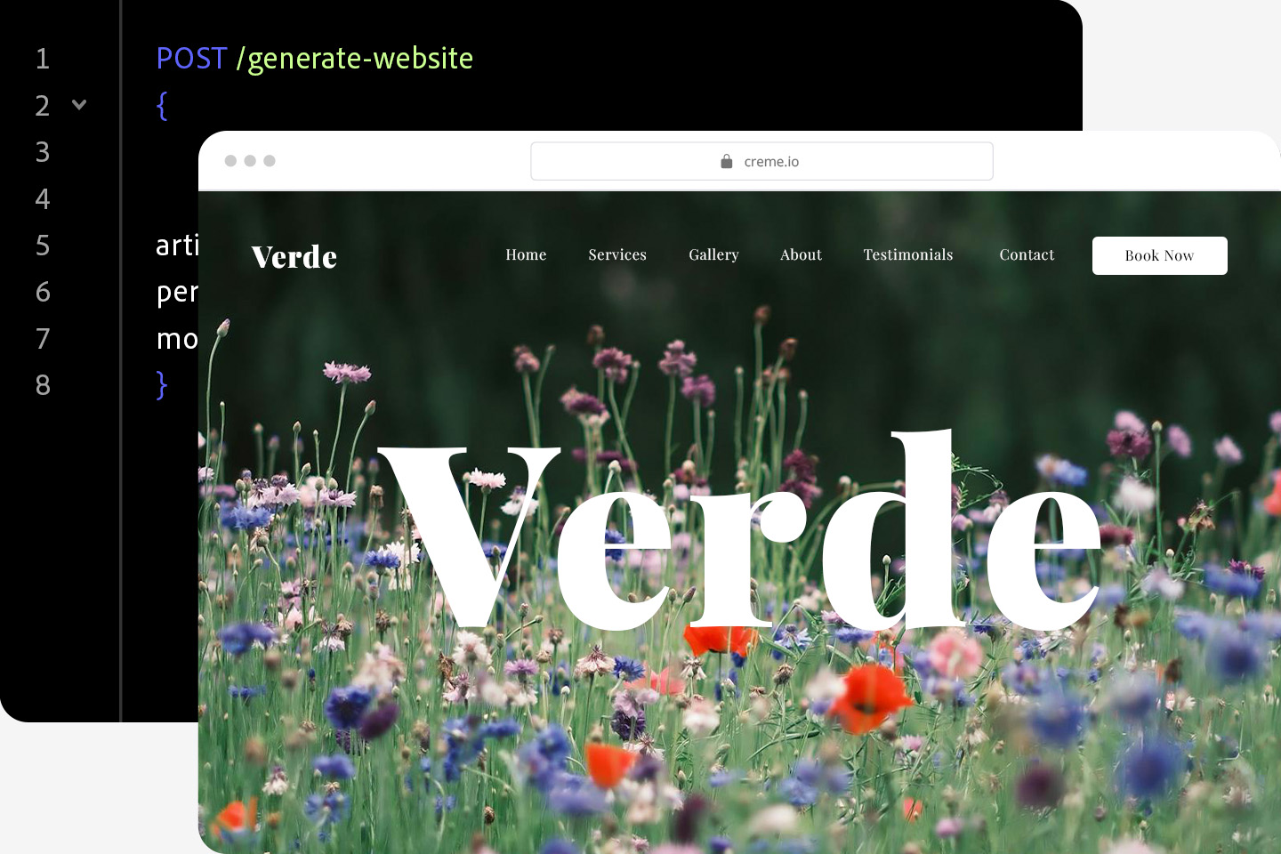 Step 2: Generate a website with AI