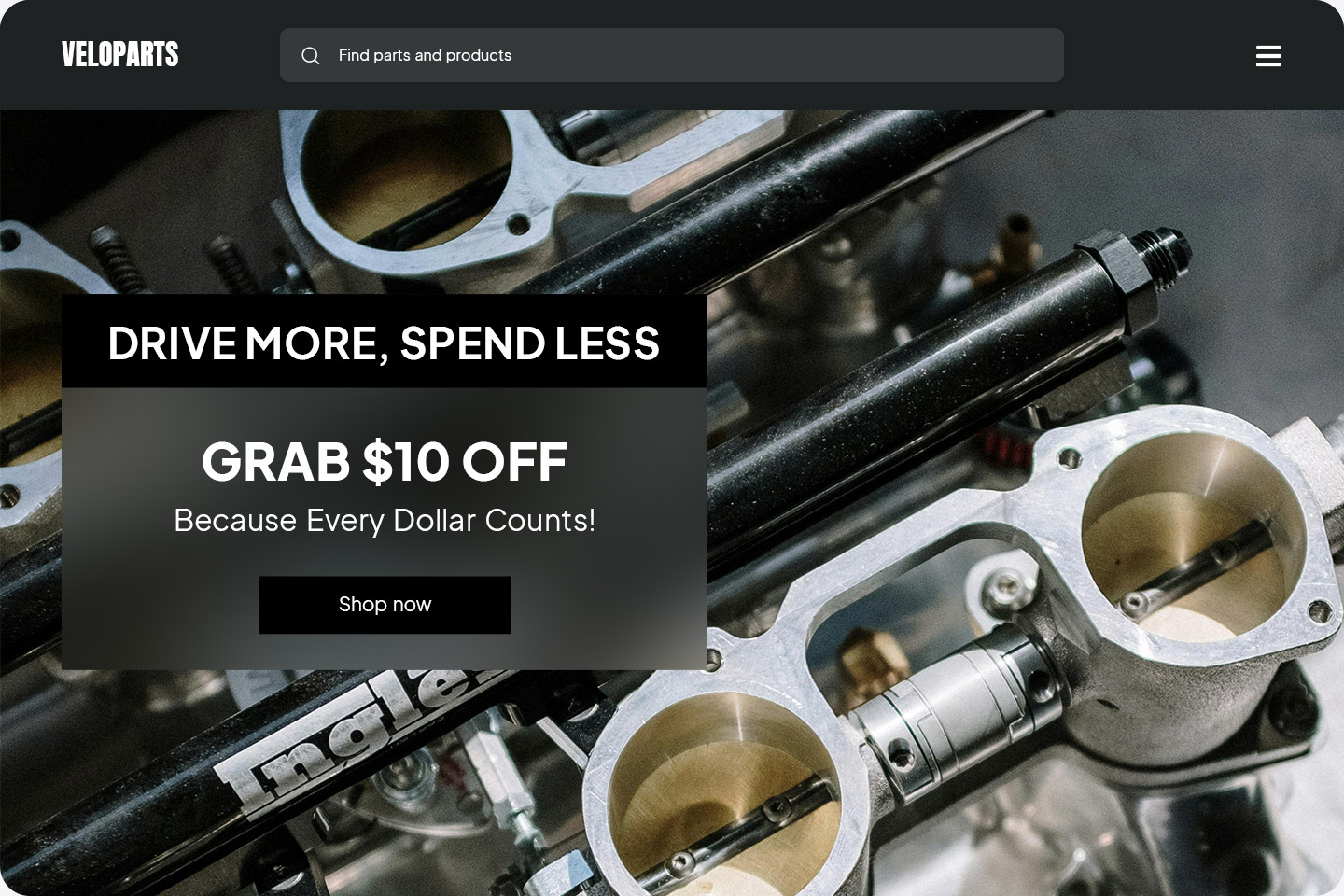 Example of an auto and parts ecommerce website.