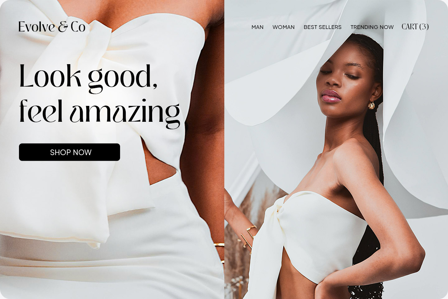 Example of a fashion and style ecommerce website.