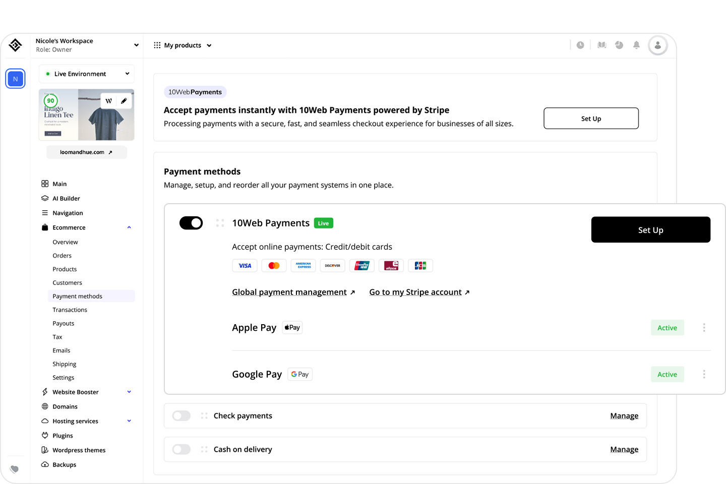 One-click payments with Apple Pay and Google Pay