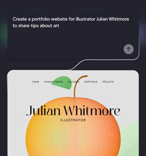 Bring your idea to life with AI website builder.