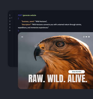 AI Website Builder API.