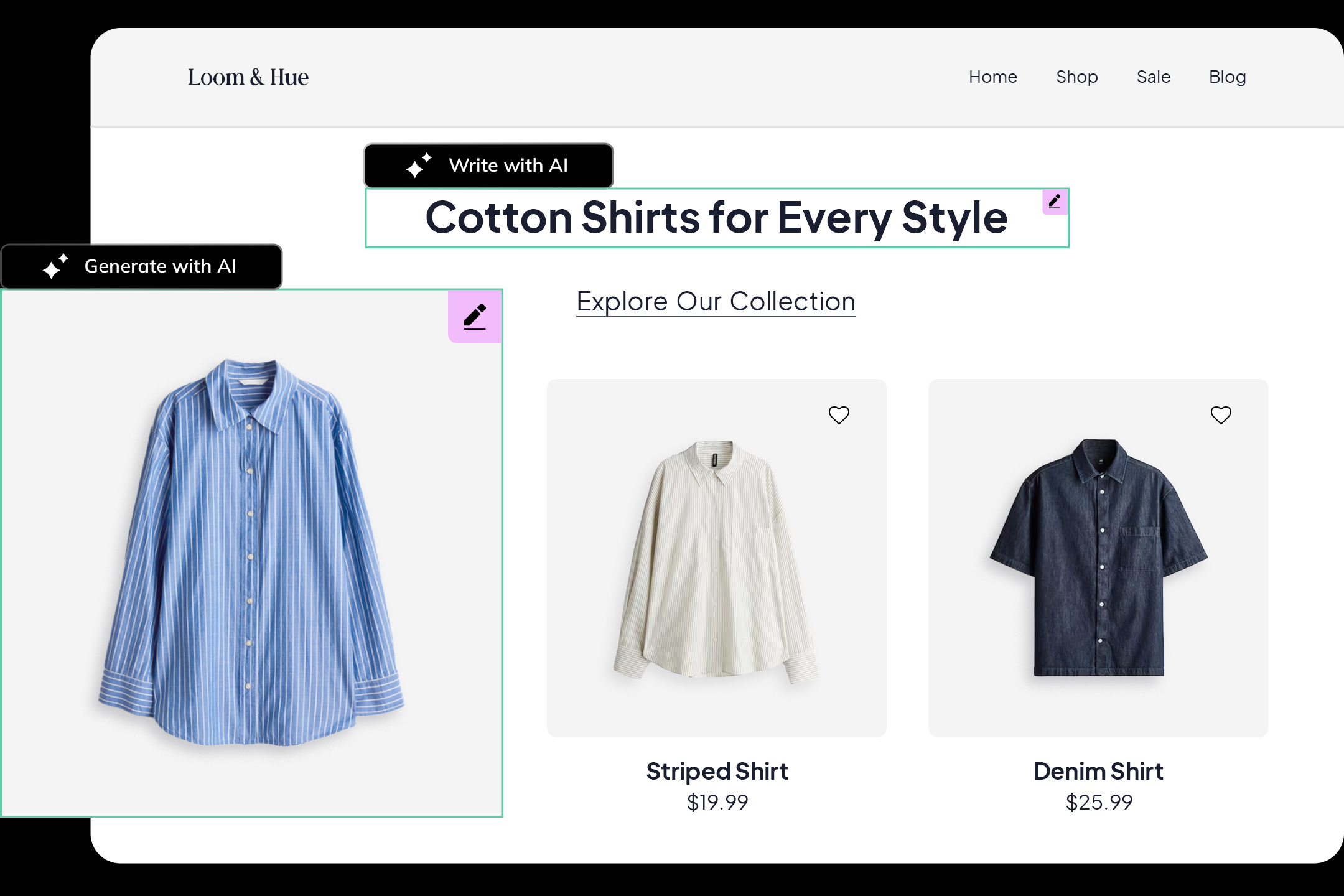 AI-powered ecommerce store generation