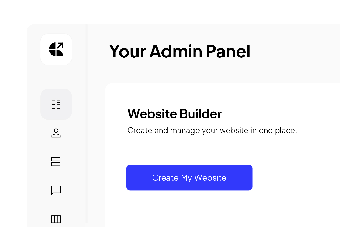 User creates a site from your dashboard