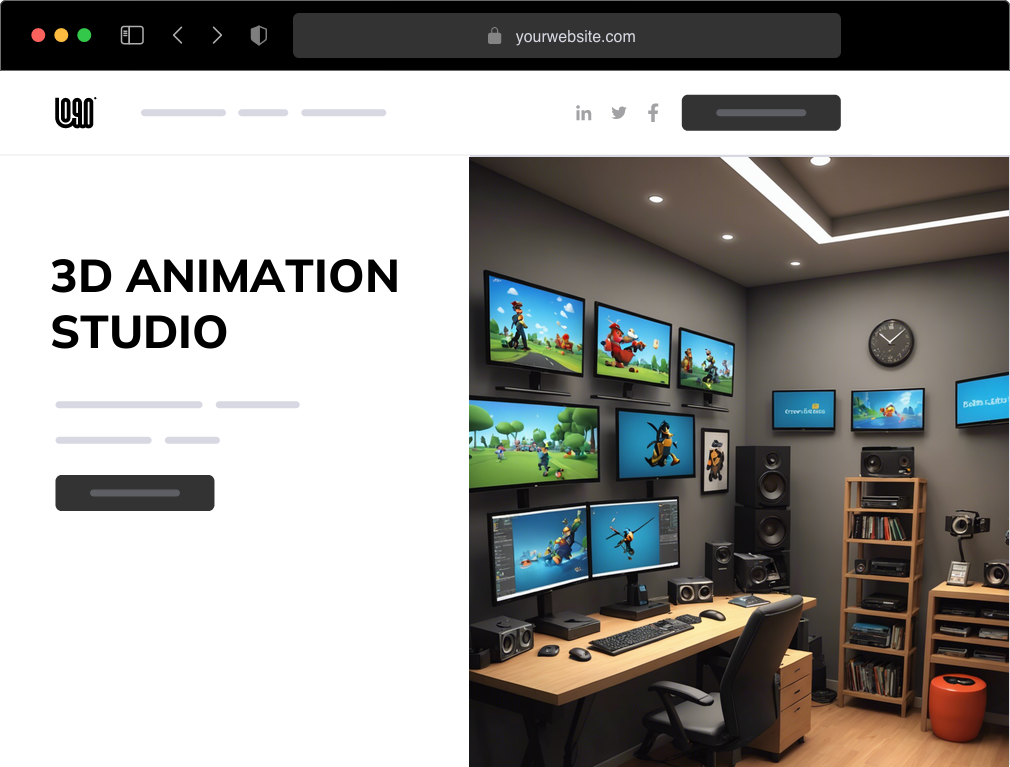 a 3D animation studio website example
