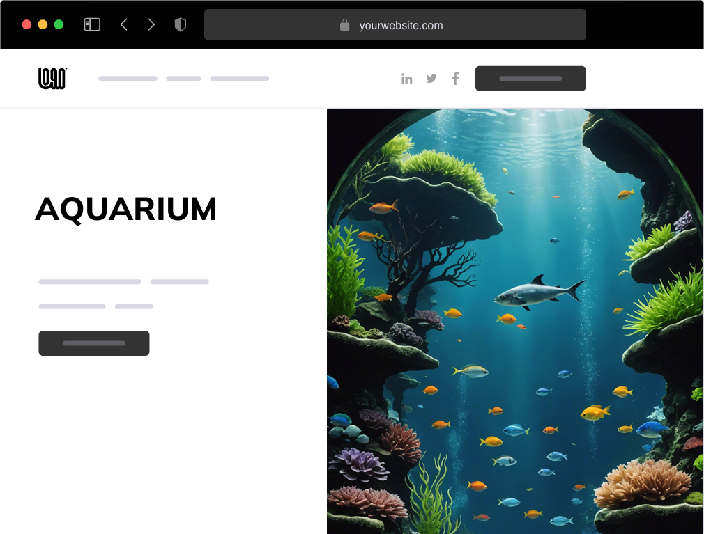 an aquarium website example