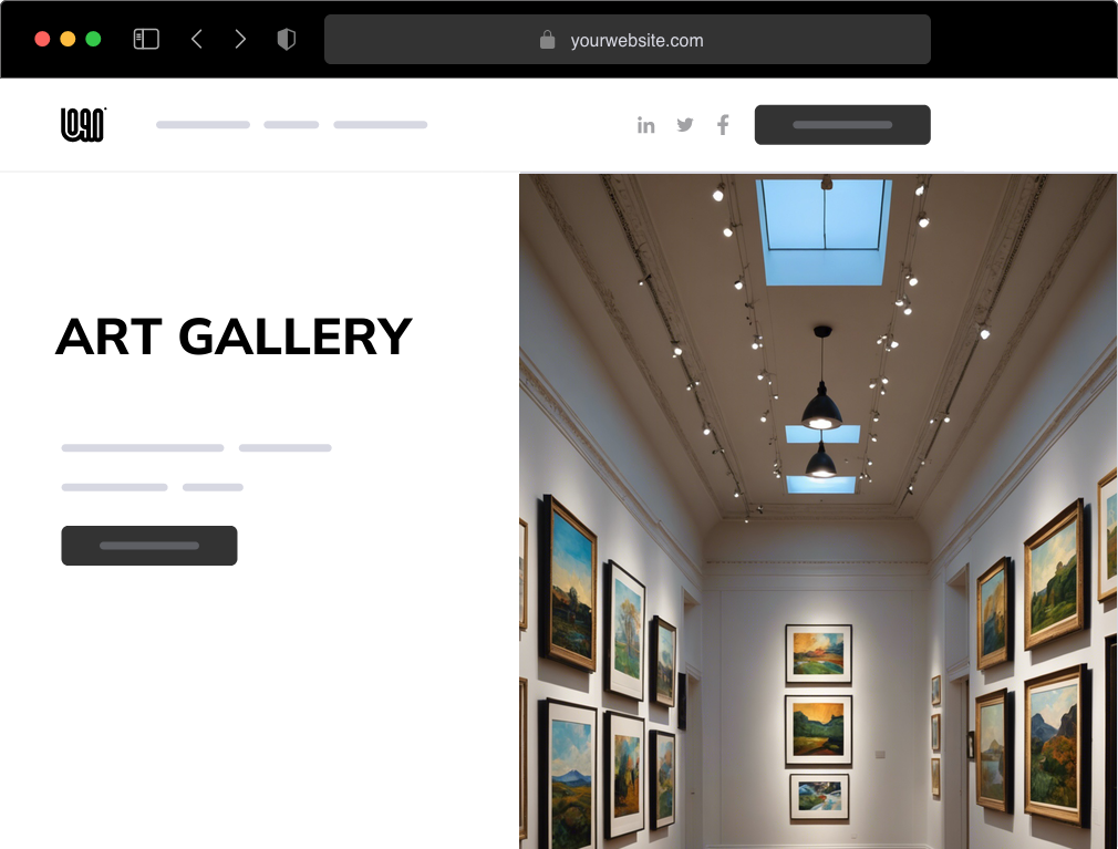 an art gallery website example