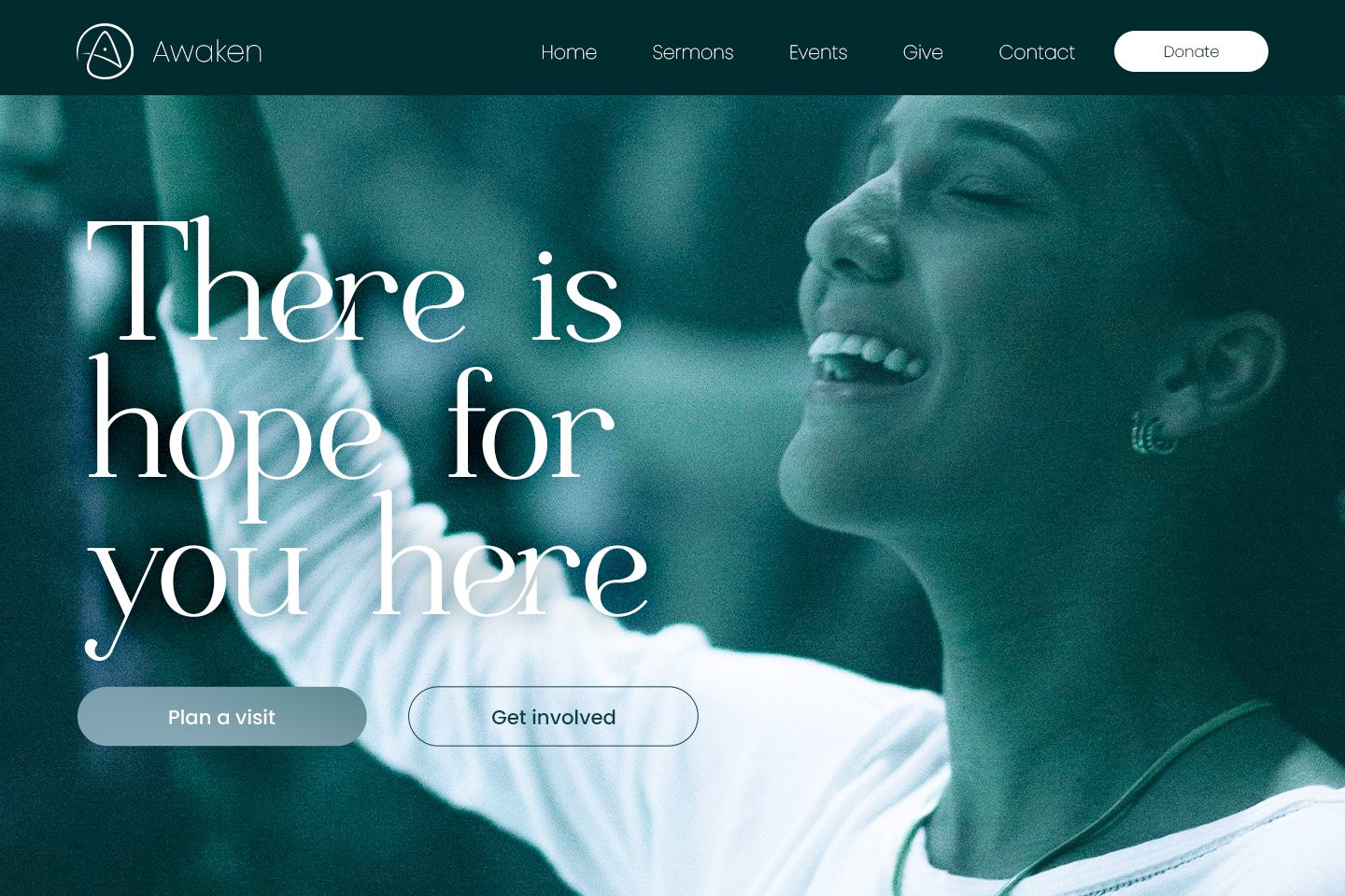 Church website example