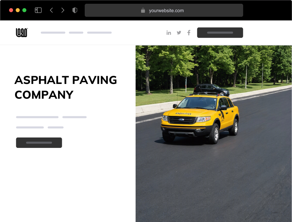 an asphalt paving company website example