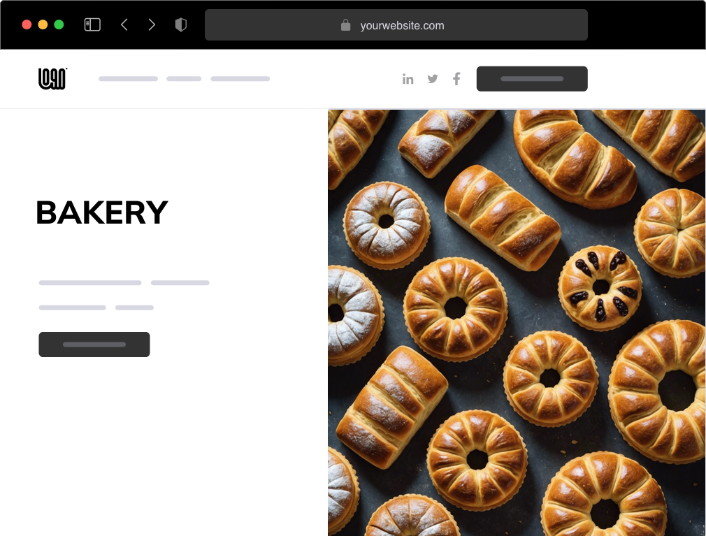 a bakery website example