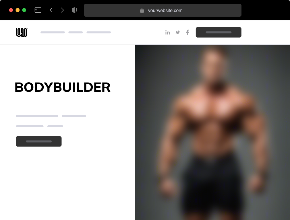 a bodybuilder website example