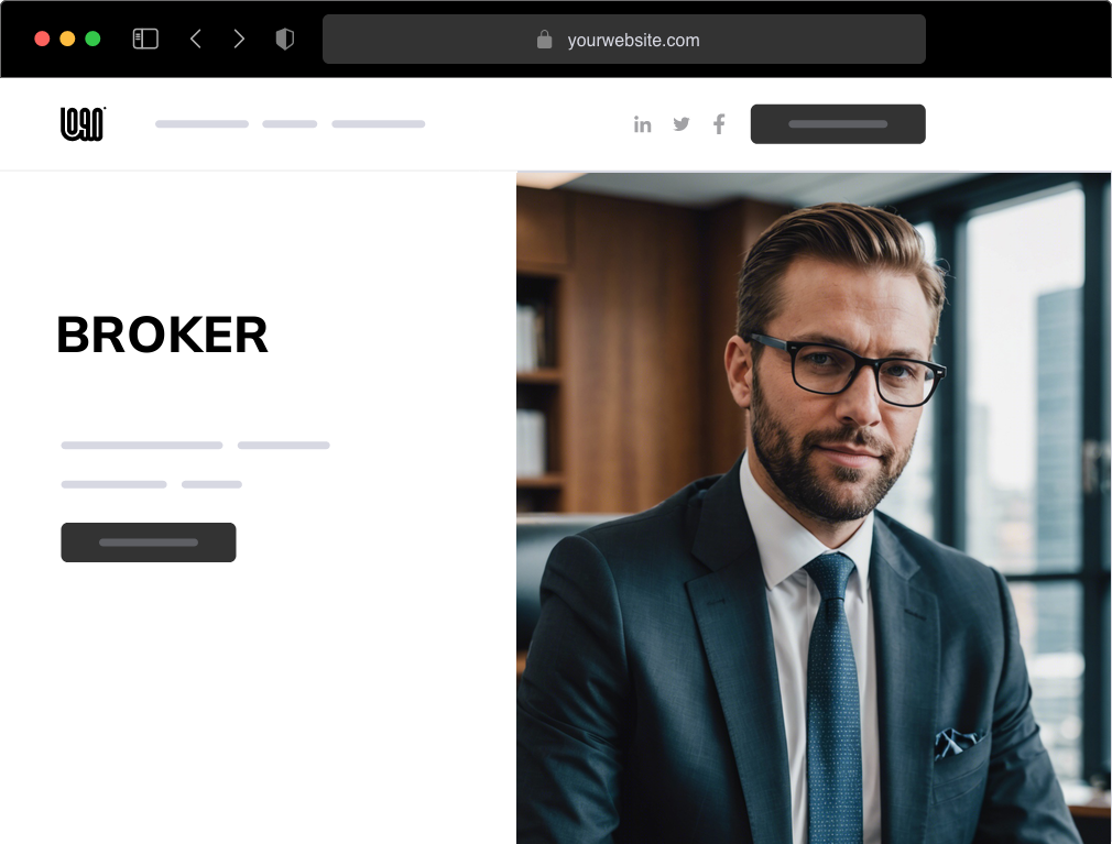 a broker website example